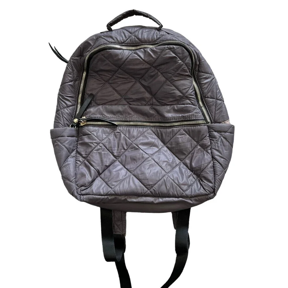 Tutilo Boost Gray Nylon Quilted Backpack